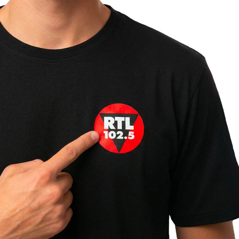 T-SHIRT UOMO RTL 102.5 MANICA CORTA E GRAFICA OPTICAL