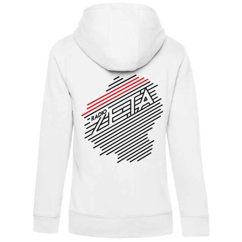 FELPA DONNA RADIO ZETA CON CAPPUCCIO E ZIP