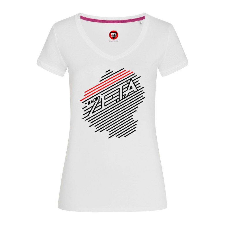 T-SHIRT DONNA RADIO ZETA MANICA CORTA COLLO A V