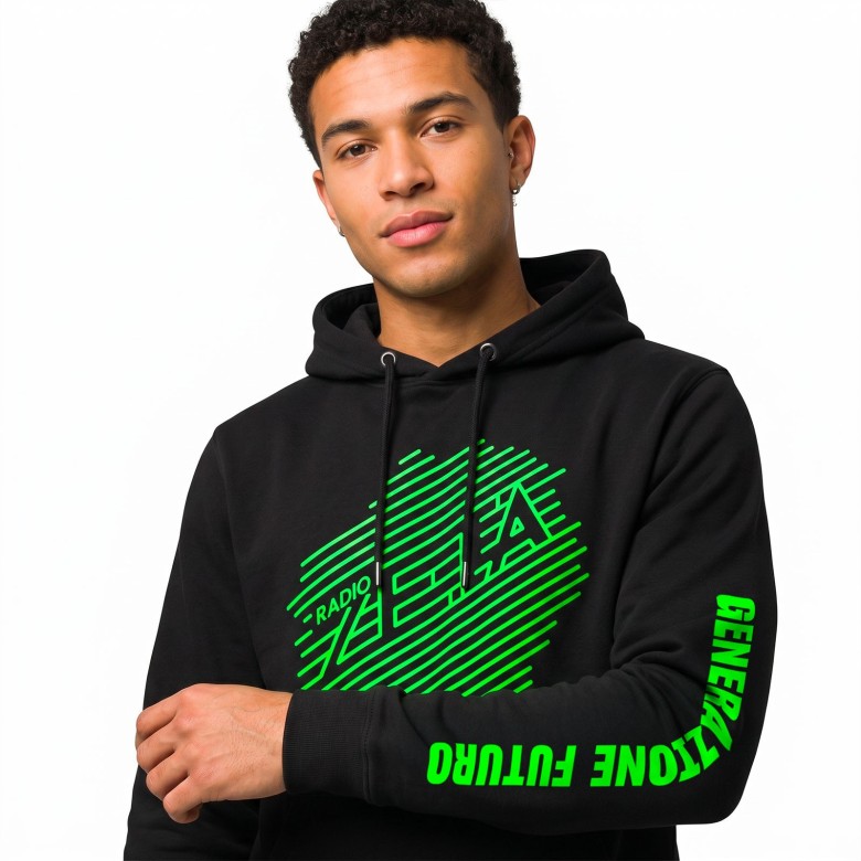 FELPA UNISEX FLUO  RADIO ZETA