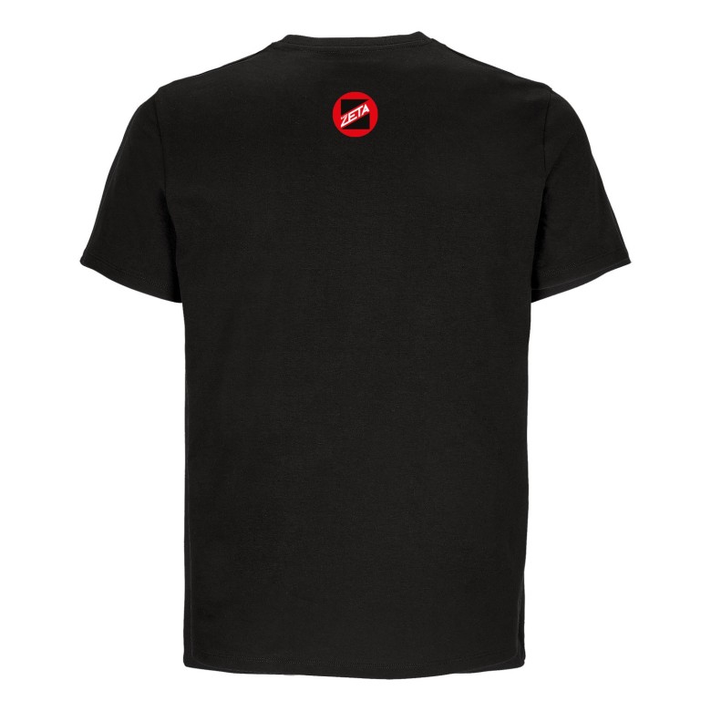 T-SHIRT NERA/FLUO RADIO ZETA UOMO CON  MANICA CORTA