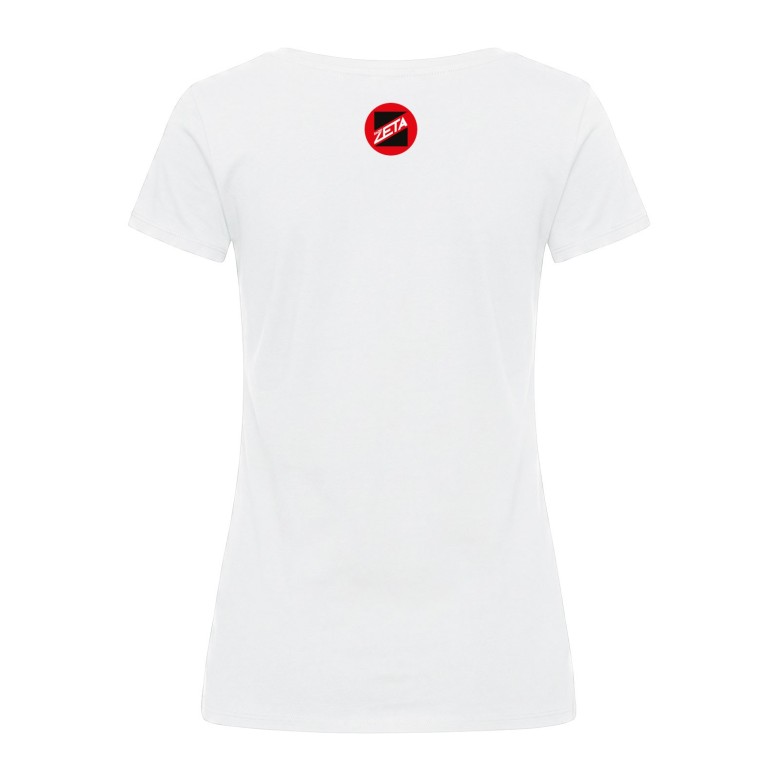 T-SHIRT BIANCA/FLUO RADIO ZETA DONNA CON MANICA CORTA