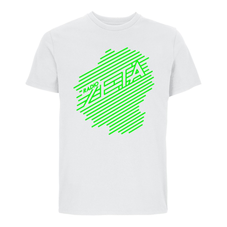 T-SHIRT BIANCA/FLUO RADIO ZETA UOMO CON  MANICA CORTA