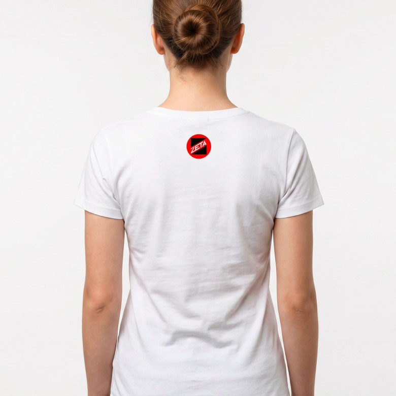 T-SHIRT BIANCA/FLUO RADIO ZETA DONNA CON MANICA CORTA