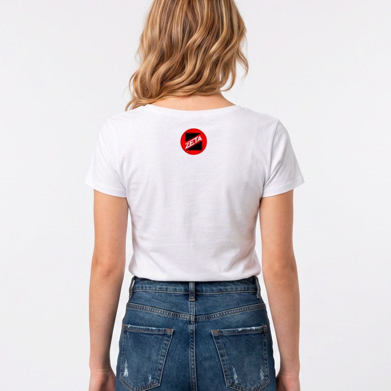 T-SHIRT DONNA RADIO ZETA MANICA CORTA COLLO A V