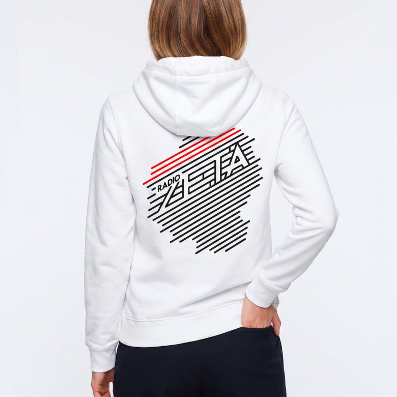 FELPA DONNA RADIO ZETA CON CAPPUCCIO E ZIP