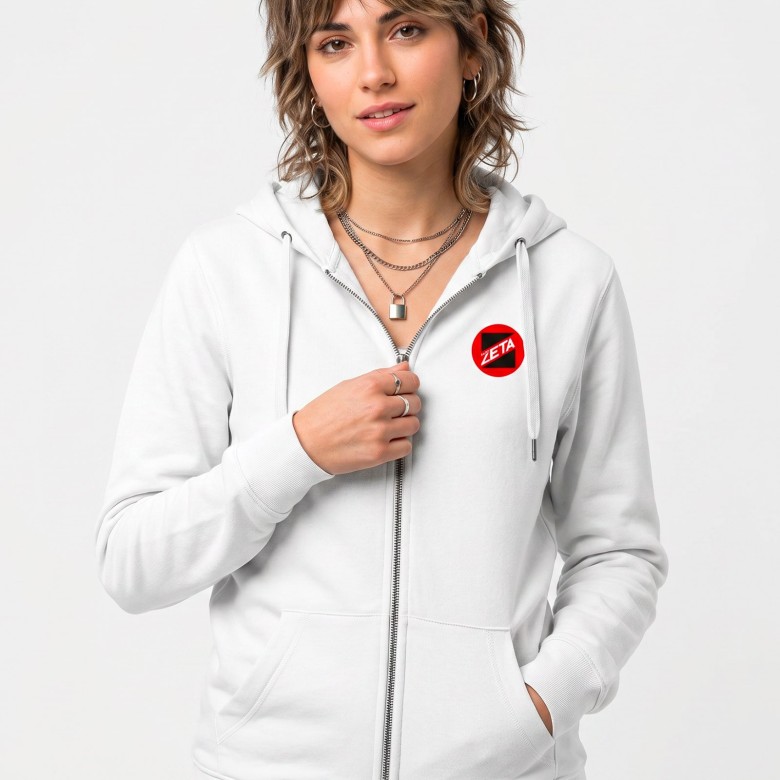 FELPA DONNA RADIO ZETA CON CAPPUCCIO E ZIP
